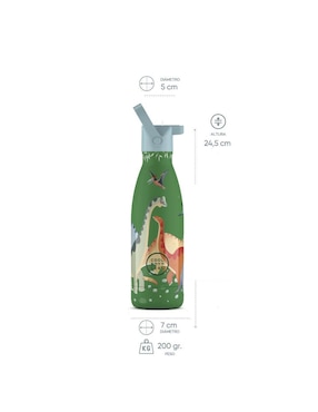 Termo Cool Bottles de acero inoxidable Kids con tapa rosca 350 ml