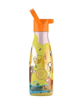 Termo Cool Bottles de acero inoxidable Kids Jungle Park con tapa rosca 260 ml