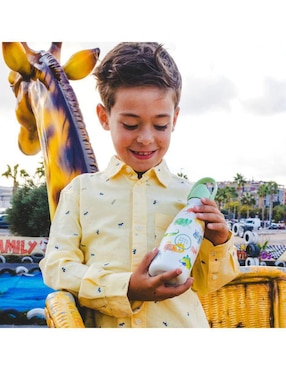 Termo Cool Bottles de acero inoxidable Kids african safari con tapa rosca 260 ml