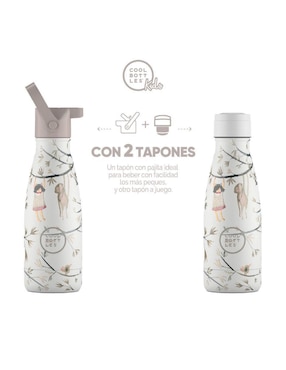 Termo Cool Bottles de acero inoxidable Kids Hanging Friends con tapa rosca 260 ml