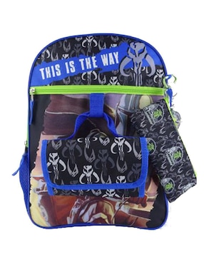 Mochila escolar Mandalorian Warrior Bioworld StarWars impermeable infantil unisex