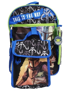 Mochila escolar Mandalorian Warrior Bioworld StarWars impermeable infantil unisex