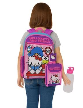Set mochila escolar Tatys Fashion Hello Kitty impermeable para niña