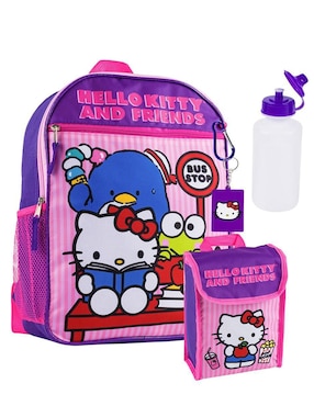 Set mochila escolar Tatys Fashion Hello Kitty impermeable para niña