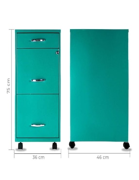 Archivero de Mundo In metalico ped 2+1 24421