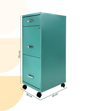 Archivero de Mundo In metalico ped 2+1 24421