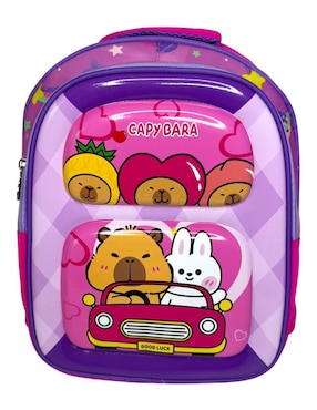 Set mochila casual Soficute Capibara para niña