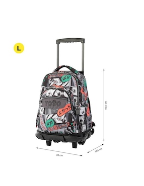 Set mochila escolar Totto renglon c para niño