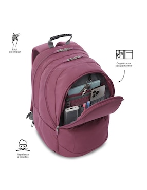 Mochila con portalaptop Totto krimmler impermeable para mujer