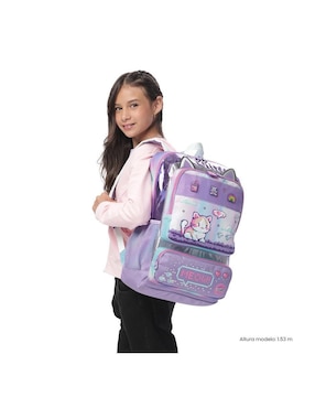 Mochila escolar Andy Cat Totto para niña