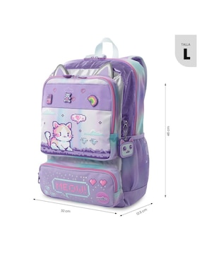 Mochila escolar Andy Cat Totto para niña
