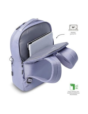 Mochila con portalaptop Totto Roxanne impermeable para mujer