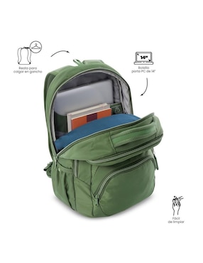 Mochila con portalaptop Totto Tracer impermeable unisex