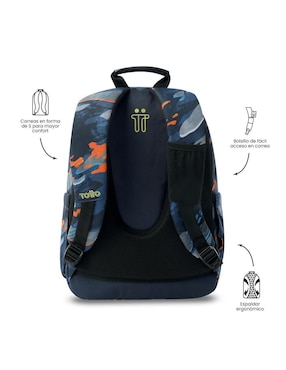 Mochila escolar Totto Acuarela impermeable para niño