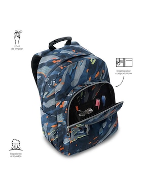 Mochila escolar Totto Acuarela impermeable para niño