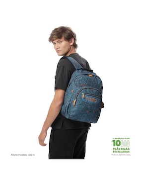 Mochila escolar Totto acuarela impermeable para niño