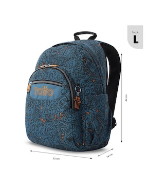 Mochila escolar Totto acuarela impermeable para niño