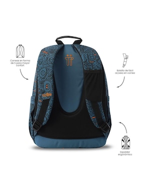 Mochila escolar Totto acuarela impermeable para niño