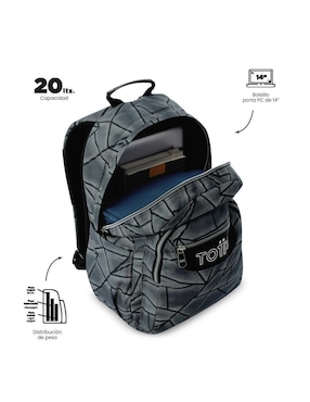 Mochila escolar Totto acuarela impermeable para niño