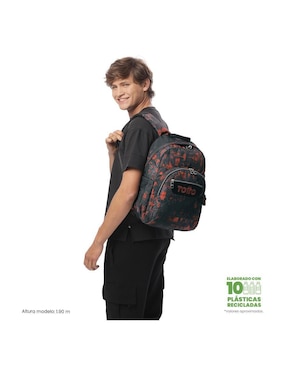 Mochila escolar Totto Acuarela impermeable para niño