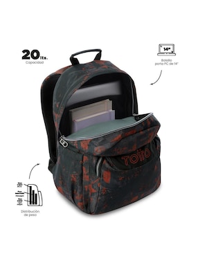 Mochila escolar Totto Acuarela impermeable para niño
