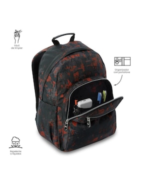 Mochila escolar Totto Acuarela impermeable para niño