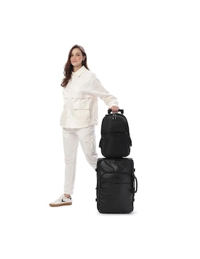 Mochila con portalaptop Totto Roxanne impermeable para mujer