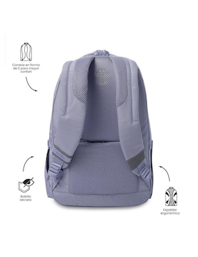 Mochila con portalaptop Totto Indo impermeable para mujer