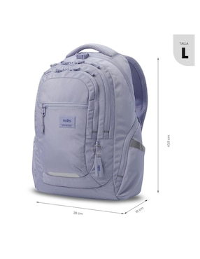 Mochila con portalaptop Totto Eufrates impermeable para mujer