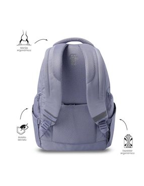 Mochila con portalaptop Totto Eufrates impermeable para mujer