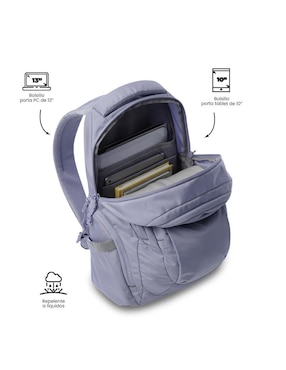 Mochila con portalaptop Totto Eufrates impermeable para mujer