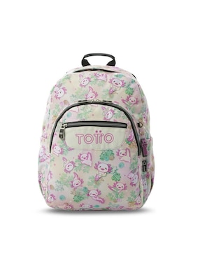 Mochila escolar ajolote Totto acuarela impermeable para niña