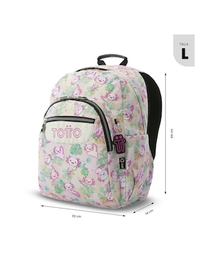 Mochila escolar ajolote Totto acuarela impermeable para niña