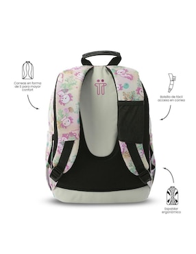 Mochila escolar ajolote Totto acuarela impermeable para niña