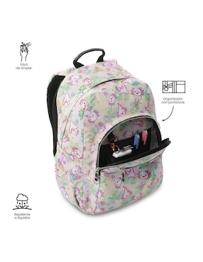 Mochila escolar ajolote Totto acuarela impermeable para niña