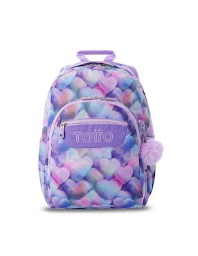 Mochila escolar Totto acuarela impermeable para niña