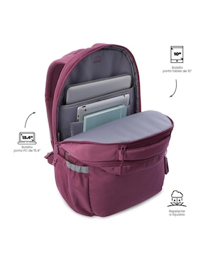 Mochila con portalaptop Totto indo impermeable para mujer