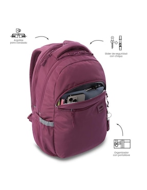 Mochila con portalaptop Totto indo impermeable para mujer
