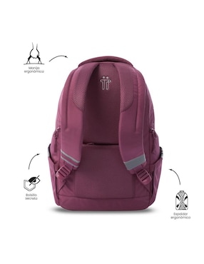 Mochila con portalaptop Totto eufrates impermeable para mujer