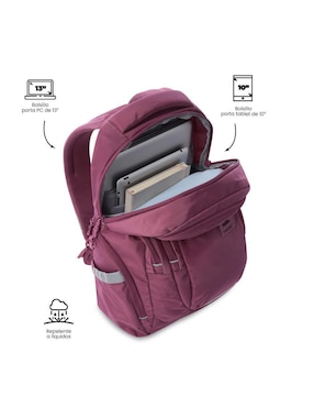 Mochila con portalaptop Totto eufrates impermeable para mujer