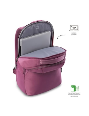 Mochila con portalaptop Totto roxanne impermeable para mujer