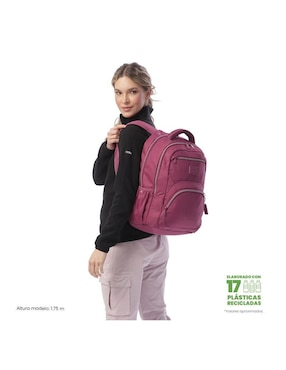 Mochila con portalaptop Totto Tracer impermeable para mujer