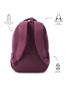 Mochila con portalaptop Totto Tracer impermeable para mujer