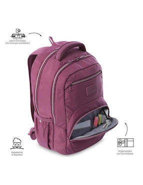 Mochila con portalaptop Totto Tracer impermeable para mujer