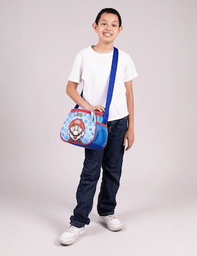 Set mochila escolar Mario Bros Chenson Flep para niño