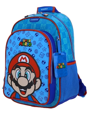 Set mochila escolar Mario Bros Chenson Flep para niño