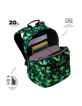Mochila escolar Totto Acuarela para hombre