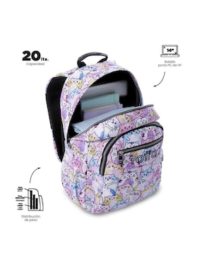 Mochila escolar Totto Ecole para niña