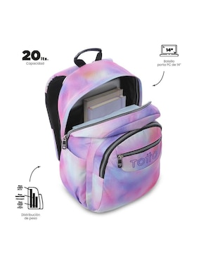 Mochila escolar Totto Acuarela para niña