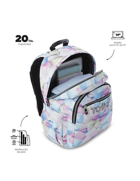 Mochila escolar Totto Acuarela para niña